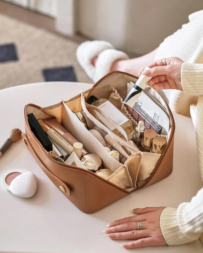 Premium leather cosmetic bags