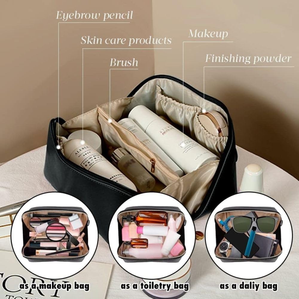Premium Leather Cosmetic Bag