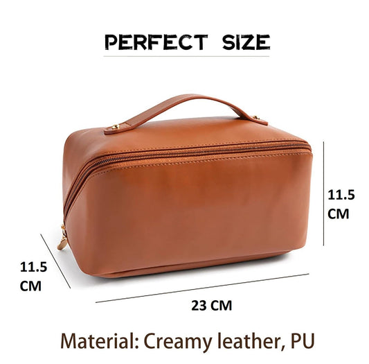 Premium leather cosmetic bags