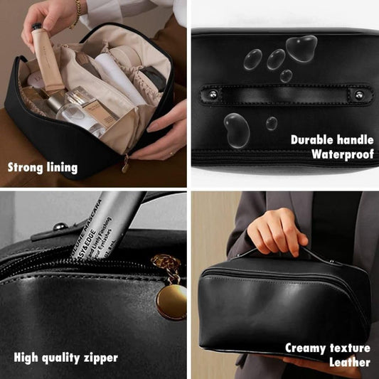 Premium Leather Cosmetic Bag