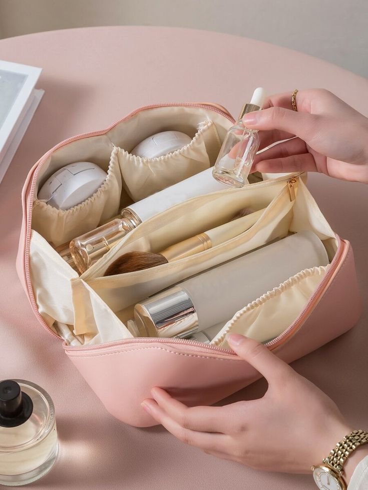 Premium Leather Cosmetic Bag